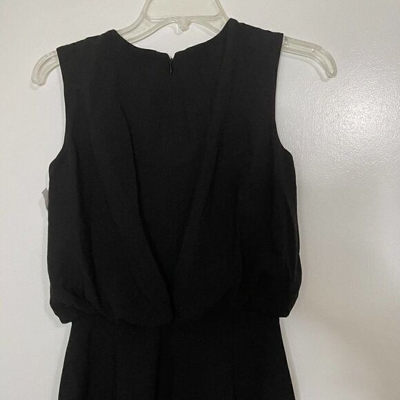 NWOT Dress the Population black pleated neck sheath sleeveless dress size XS - Picture 6 of 6